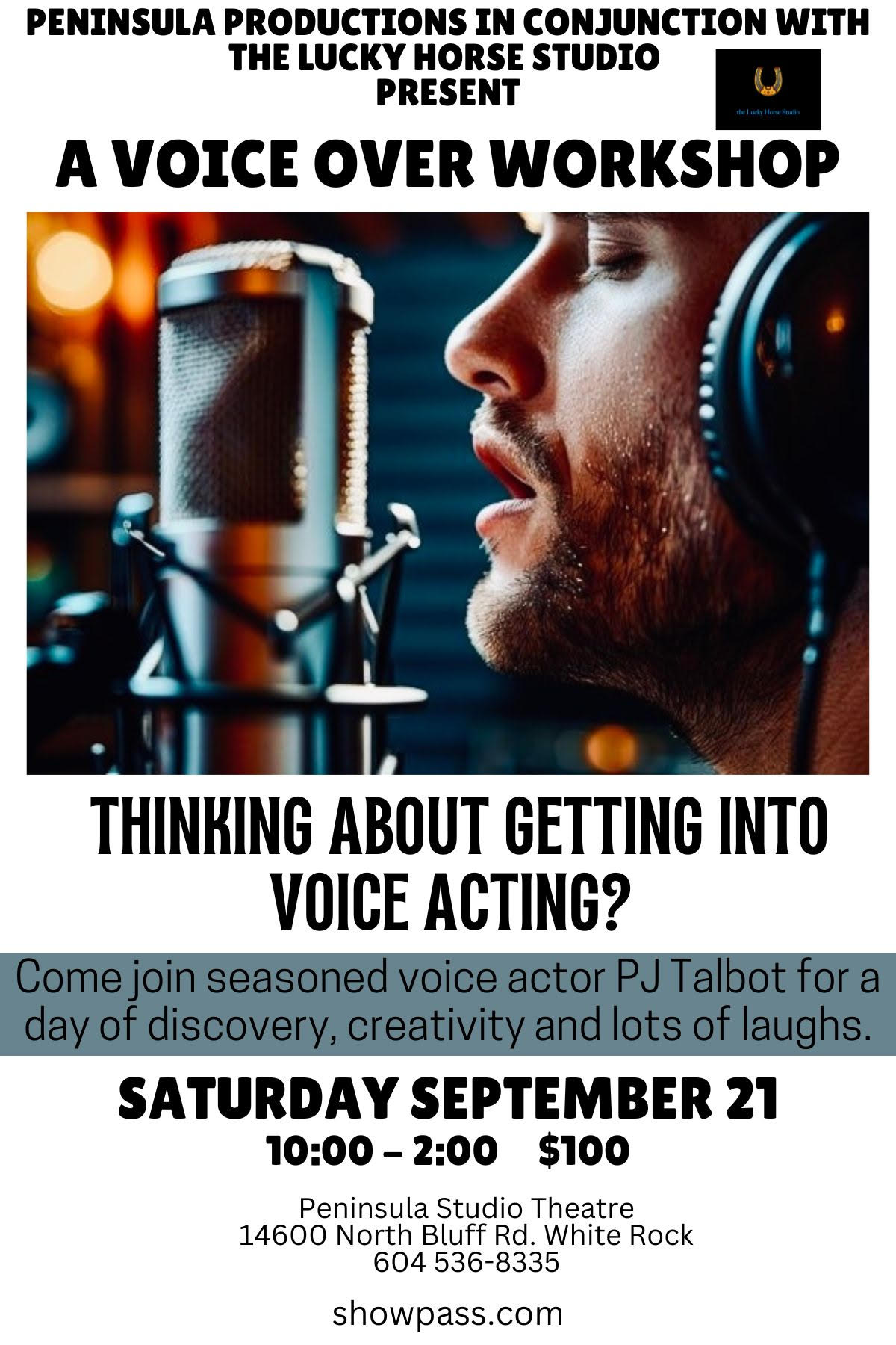 Voice Over Workshop poster 2024