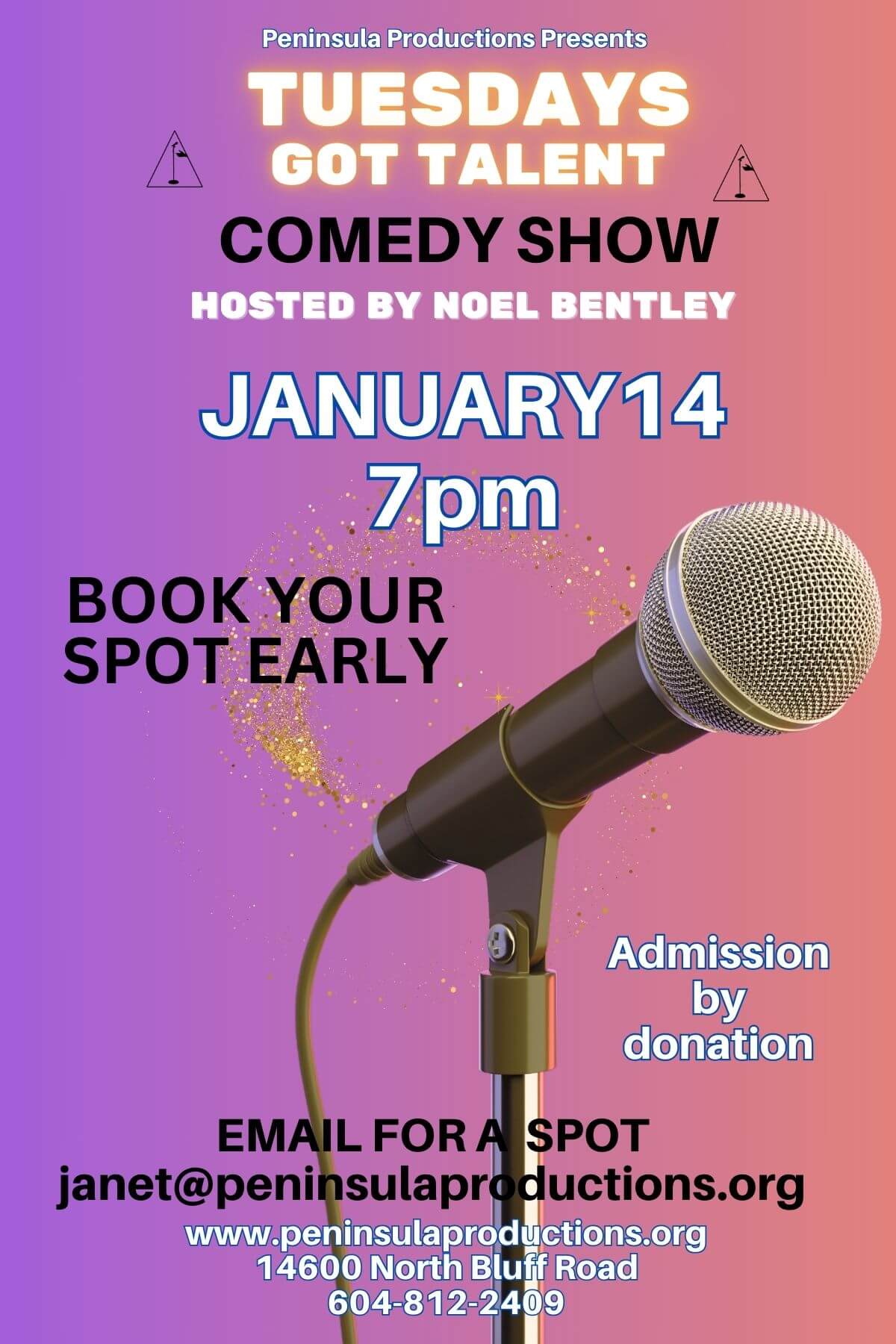 Open Mic January 2025 poster